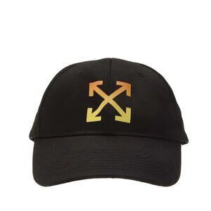 Off White Gradient Baseball Cap in black orange